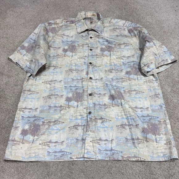 Campia Moda Button Down Shirt Men’s Multicolored Short Sleeve Size XL - Picture 1 of 4